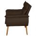 Kit 02 Poltronas Decorativas Modernas Sala e Recepção Monza Pés Palito Veludo Marrom - Desk Design