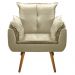 Kit 02 Poltronas Decorativas Sala de Estar Vicky Pés Palito Suede Bege - Desk Design
