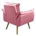 Kit 02 Poltronas Decorativas Sala de Estar Vicky Pés Palito Suede Rosa - Desk Design