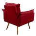 Kit 02 Poltronas Decorativas Sala de Estar Vicky Pés Palito Suede Vermelho - Desk Design