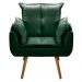 Kit 02 Poltronas Decorativas Sala de Estar Vicky Pés Palito Veludo Verde Escuro - Desk Design
