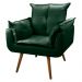 Kit 02 Poltronas Decorativas Sala de Estar Vicky Pés Palito Veludo Verde Escuro - Desk Design