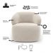 Kit 02 Poltronas Giratória e 01 Sofá Orgânico Glee 02 Lugares 140cm Veludo Bege - Desk Design