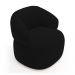 Kit 02 Poltronas Giratória e 01 Sofá Orgânico Glee 02 Lugares 140cm Veludo Preto - Desk Design