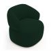 Kit 02 Poltronas Giratória e 01 Sofá Orgânico Glee 02 Lugares 140cm Veludo Verde Escuro - Desk Design