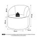 Kit 02 Poltronas Giratória e 01 Sofá Orgânico Glee 03 Lugares 170cm Bouclê Bege - Desk Design