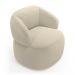 Kit 02 Poltronas Giratória e 01 Sofá Orgânico Glee 03 Lugares 170cm Bouclê Bege - Desk Design