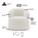 Kit 02 Poltronas Giratória e 01 Sofá Orgânico Glee 03 Lugares 170cm Bouclê Off White - Desk Design