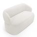 Kit 02 Poltronas Giratória e 01 Sofá Orgânico Glee 03 Lugares 170cm Bouclê Off White - Desk Design