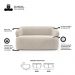Kit 02 Poltronas Giratória e 01 Sofá Orgânico Glee 03 Lugares 170cm Veludo Bege - Desk Design