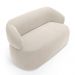 Kit 02 Poltronas Giratória e 01 Sofá Orgânico Glee 03 Lugares 170cm Veludo Bege - Desk Design