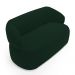 Kit 02 Poltronas Giratória e 01 Sofá Orgânico Glee 03 Lugares 170cm Veludo Verde Escuro - Desk Design