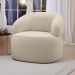 Kit 02 Poltronas Orgânicas Giratória Living Glee Bouclê Bege - Desk Design