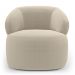Kit 02 Poltronas Orgânicas Giratória Living Glee Bouclê Bege - Desk Design