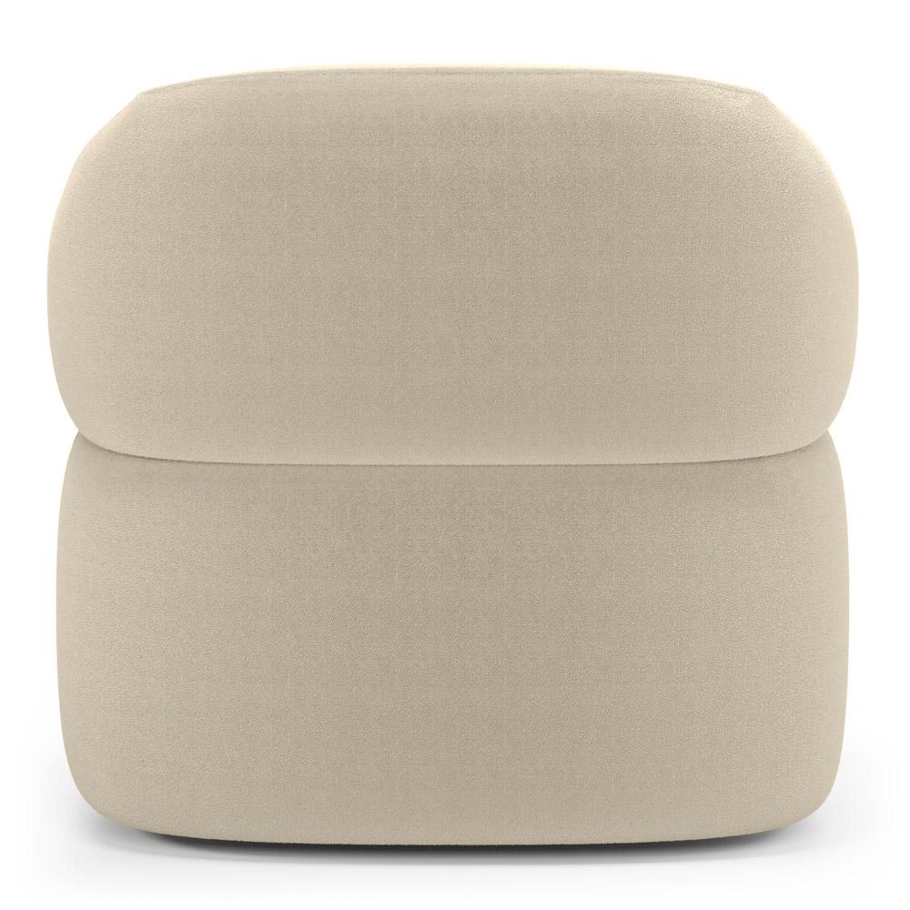 Kit 02 Poltronas Orgânicas Giratória Living Glee Bouclê Bege - Desk Design