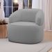 Kit 02 Poltronas Orgânicas Giratória Living Glee Bouclê Cinza - Desk Design
