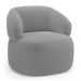 Kit 02 Poltronas Orgânicas Giratória Living Glee Bouclê Cinza - Desk Design