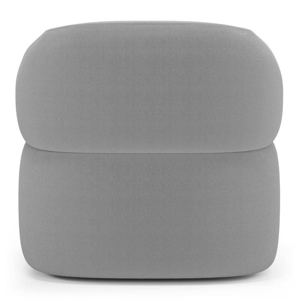 Kit 02 Poltronas Orgânicas Giratória Living Glee Bouclê Cinza - Desk Design