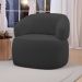 Kit 02 Poltronas Orgânicas Giratória Living Glee Bouclê Grafite - Desk Design
