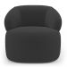 Kit 02 Poltronas Orgânicas Giratória Living Glee Bouclê Grafite - Desk Design