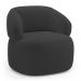 Kit 02 Poltronas Orgânicas Giratória Living Glee Bouclê Grafite - Desk Design