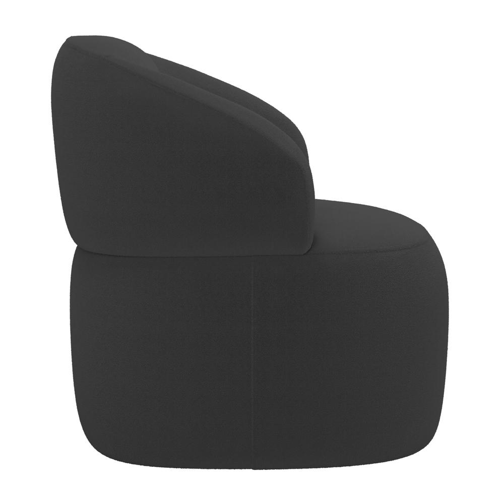 Kit 02 Poltronas Orgânicas Giratória Living Glee Bouclê Grafite - Desk Design