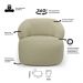 Kit 02 Poltronas Orgânicas Giratória Living Glee Linho Bege - Desk Design