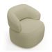 Kit 02 Poltronas Orgânicas Giratória Living Glee Linho Bege - Desk Design