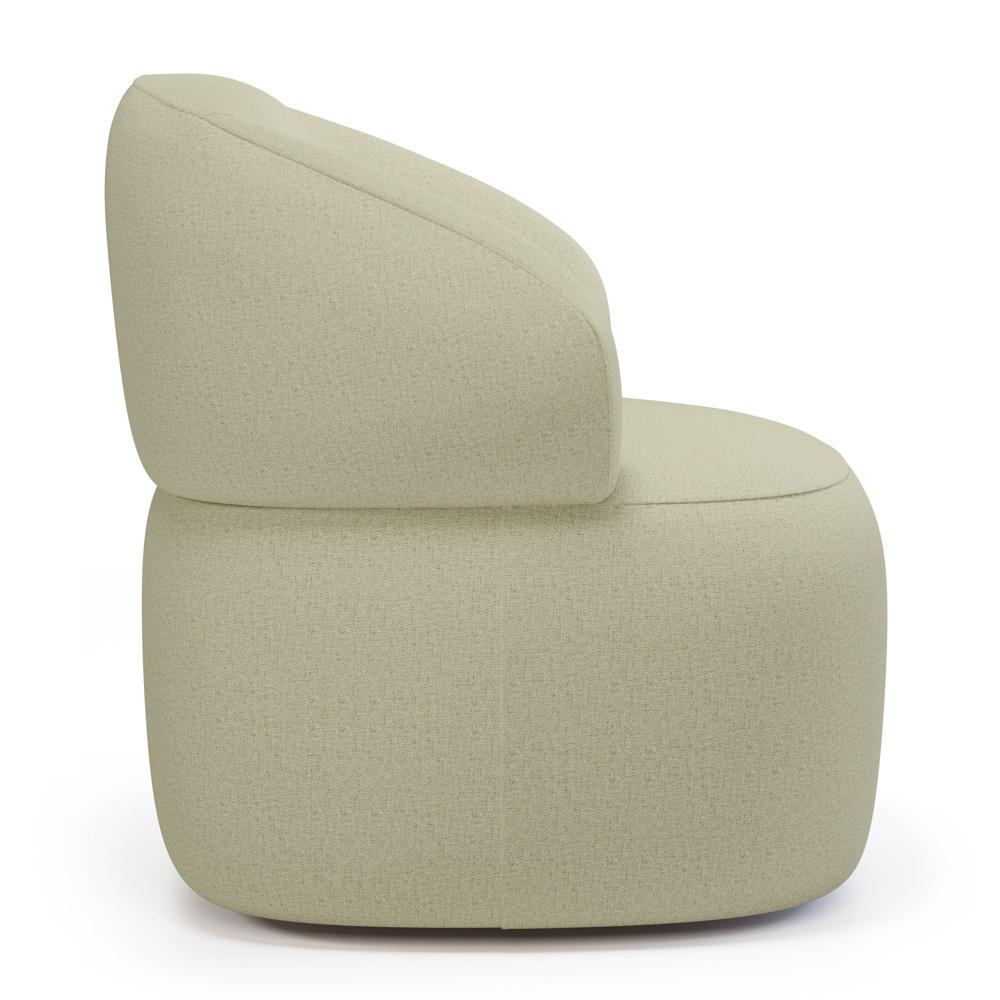 Kit 02 Poltronas Orgânicas Giratória Living Glee Linho Bege - Desk Design