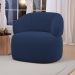 Kit 02 Poltronas Orgânicas Giratória Living Glee Veludo Azul Marinho - Desk Design
