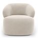 Kit 02 Poltronas Orgânicas Giratória Living Glee Veludo Bege - Desk Design