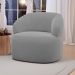 Kit 02 Poltronas Orgânicas Giratória Living Glee Veludo Cinza - Desk Design