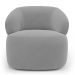 Kit 02 Poltronas Orgânicas Giratória Living Glee Veludo Cinza - Desk Design