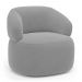 Kit 02 Poltronas Orgânicas Giratória Living Glee Veludo Cinza - Desk Design
