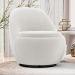 Kit 02 Poltronas Orgânicas Living Memphis Base Giratória Bouclê Off White - Desk Design