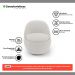 Kit 02 Poltronas Orgânicas Living Memphis Base Giratória Bouclê Off White - Desk Design