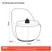 Kit 02 Poltronas Orgânicas Living Memphis Base Giratória Bouclê Off White - Desk Design