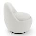 Kit 02 Poltronas Orgânicas Living Memphis Base Giratória Bouclê Off White - Desk Design