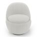 Kit 02 Poltronas Orgânicas Living Memphis Base Giratória Bouclê Off White - Desk Design