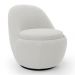 Kit 02 Poltronas Orgânicas Living Memphis Base Giratória Bouclê Off White - Desk Design