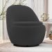 Kit 02 Poltronas Orgânicas Living Memphis Base Giratória Bouclê Preto - Desk Design