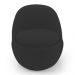 Kit 02 Poltronas Orgânicas Living Memphis Base Giratória Bouclê Preto - Desk Design
