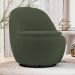 Kit 02 Poltronas Orgânicas Living Memphis Base Giratória Bouclê Verde Musgo - Desk Design