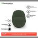Kit 02 Poltronas Orgânicas Living Memphis Base Giratória Bouclê Verde Musgo - Desk Design