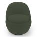 Kit 02 Poltronas Orgânicas Living Memphis Base Giratória Bouclê Verde Musgo - Desk Design