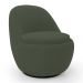 Kit 02 Poltronas Orgânicas Living Memphis Base Giratória Bouclê Verde Musgo - Desk Design