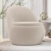 Kit 02 Poltronas Orgânicas Living Memphis Fixa Bouclê Bege - Desk Design
