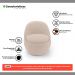 Kit 02 Poltronas Orgânicas Living Memphis Fixa Bouclê Bege - Desk Design