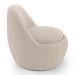 Kit 02 Poltronas Orgânicas Living Memphis Fixa Bouclê Bege - Desk Design