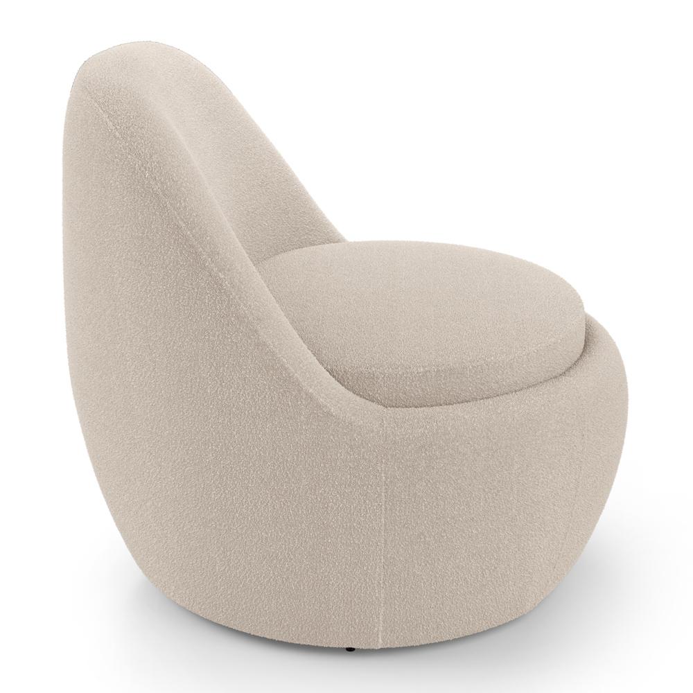 Kit 02 Poltronas Orgânicas Living Memphis Fixa Bouclê Bege - Desk Design
